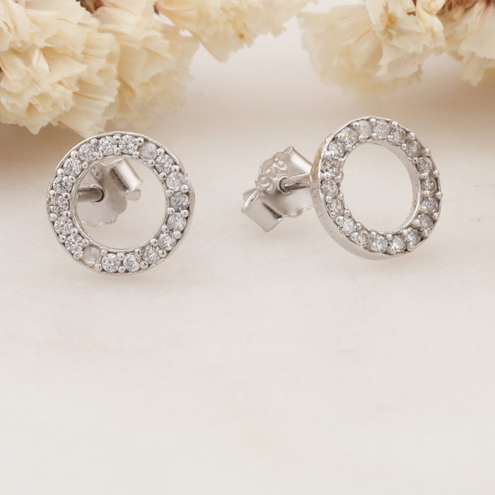 Heliophilia Silver Pendientes de Plata de Ley 925